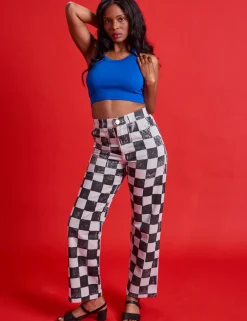 Fashion Checkerboard Work Pants - Work Pants