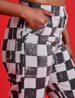 Fashion Checkerboard Work Pants - Work Pants