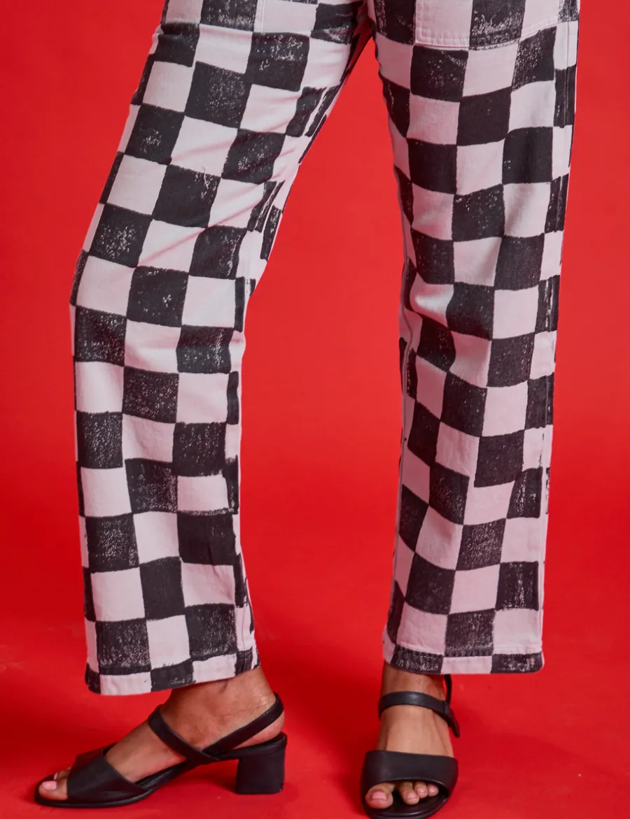 Fashion Checkerboard Work Pants - Work Pants