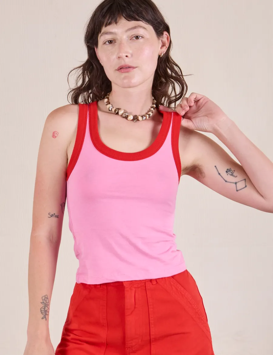 Fashion Colorblock Cropped Tank - Cropped Tanks|The Tank Top