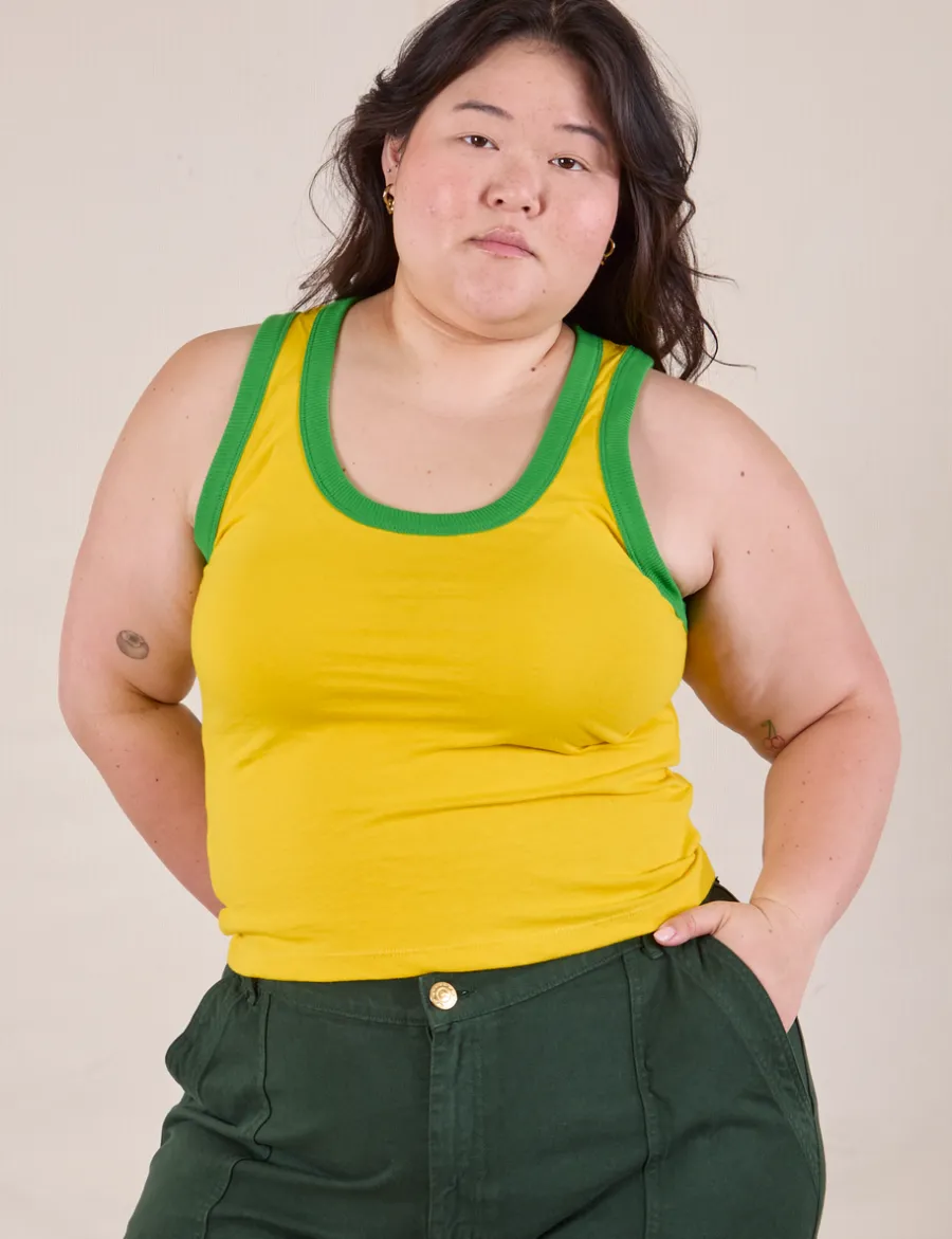 Fashion Colorblock Cropped Tank - Cropped Tanks|The Tank Top