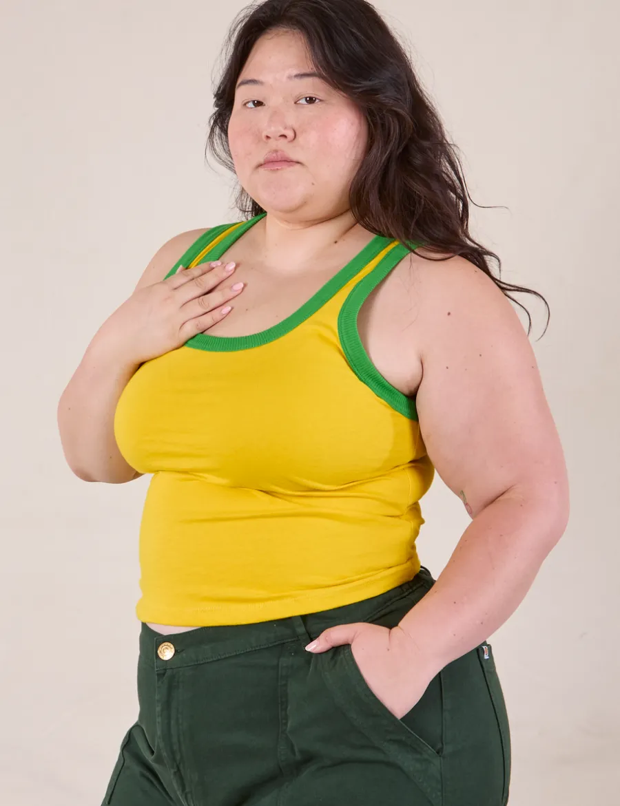 Fashion Colorblock Cropped Tank - Cropped Tanks|The Tank Top