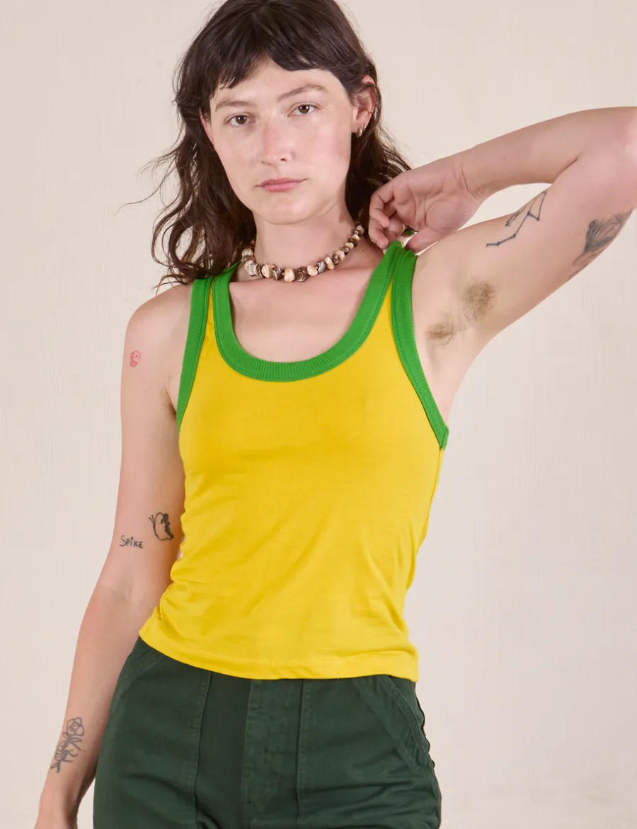 Fashion Colorblock Cropped Tank - Cropped Tanks|The Tank Top