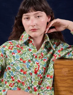 Clearance Cropped Overshirt - Strawberry Blossom Cropped Overshirts