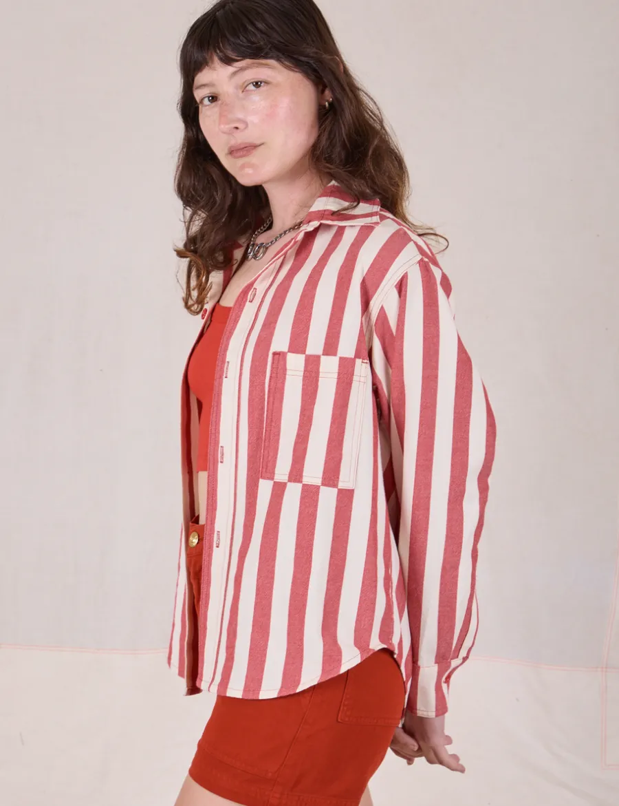 Online Cropped Overshirt - Summer Stripe - Cropped Overshirts