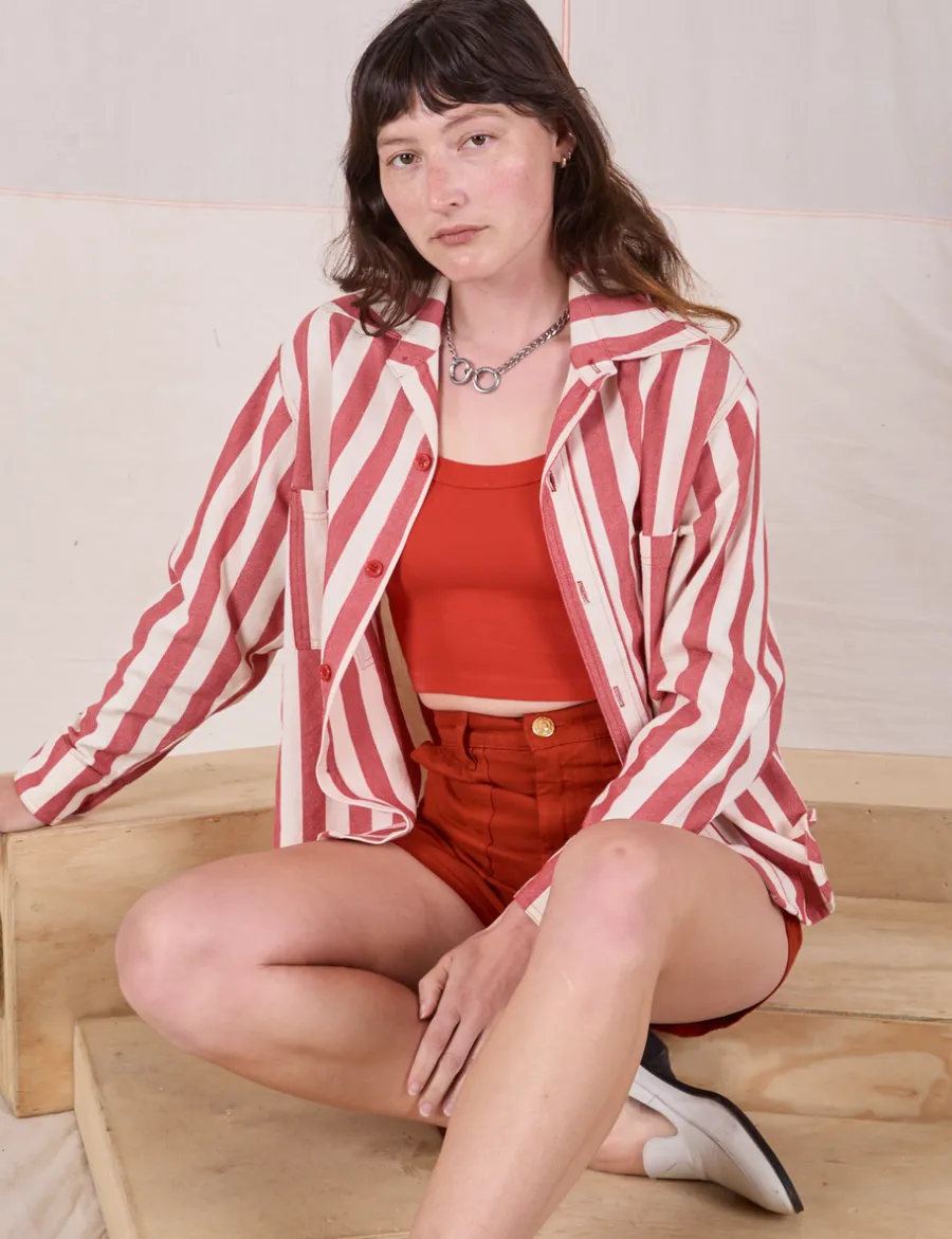 Online Cropped Overshirt - Summer Stripe - Cropped Overshirts