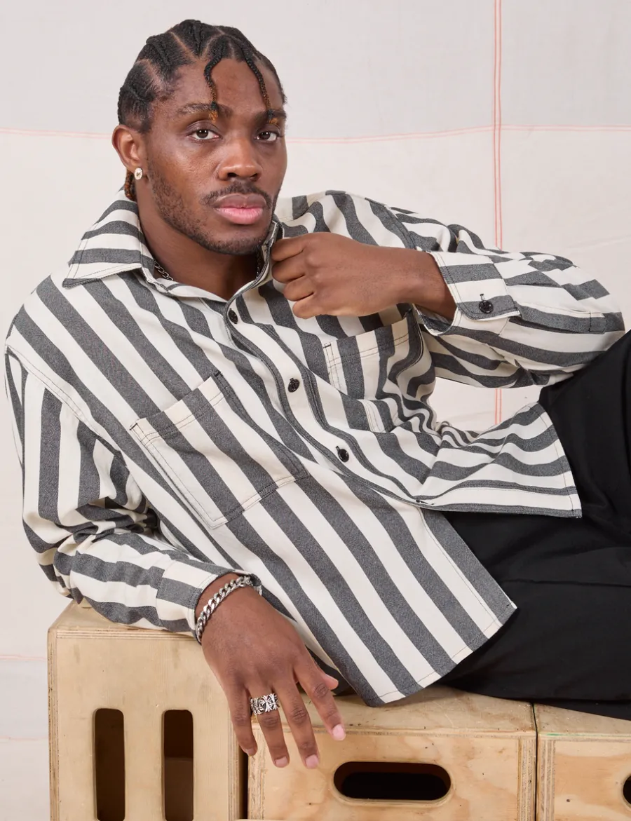 Hot Cropped Overshirt - Summer Stripe - Cropped Overshirts