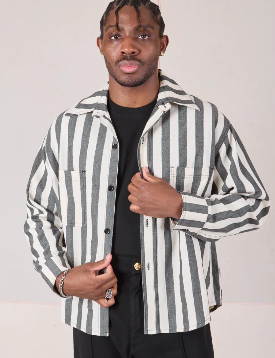 Hot Cropped Overshirt - Summer Stripe - Cropped Overshirts