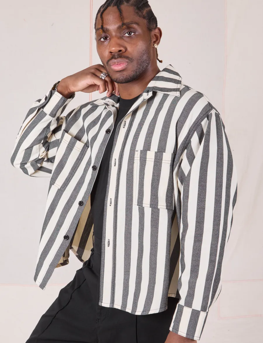 Hot Cropped Overshirt - Summer Stripe - Cropped Overshirts