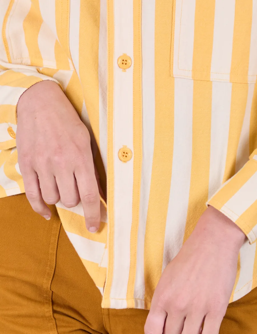 Hot Cropped Overshirt - Summer Stripe - Cropped Overshirts