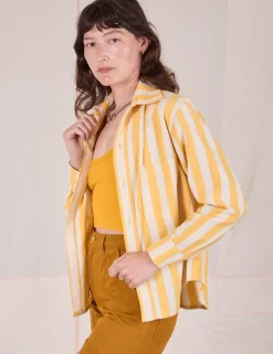 Hot Cropped Overshirt - Summer Stripe - Cropped Overshirts