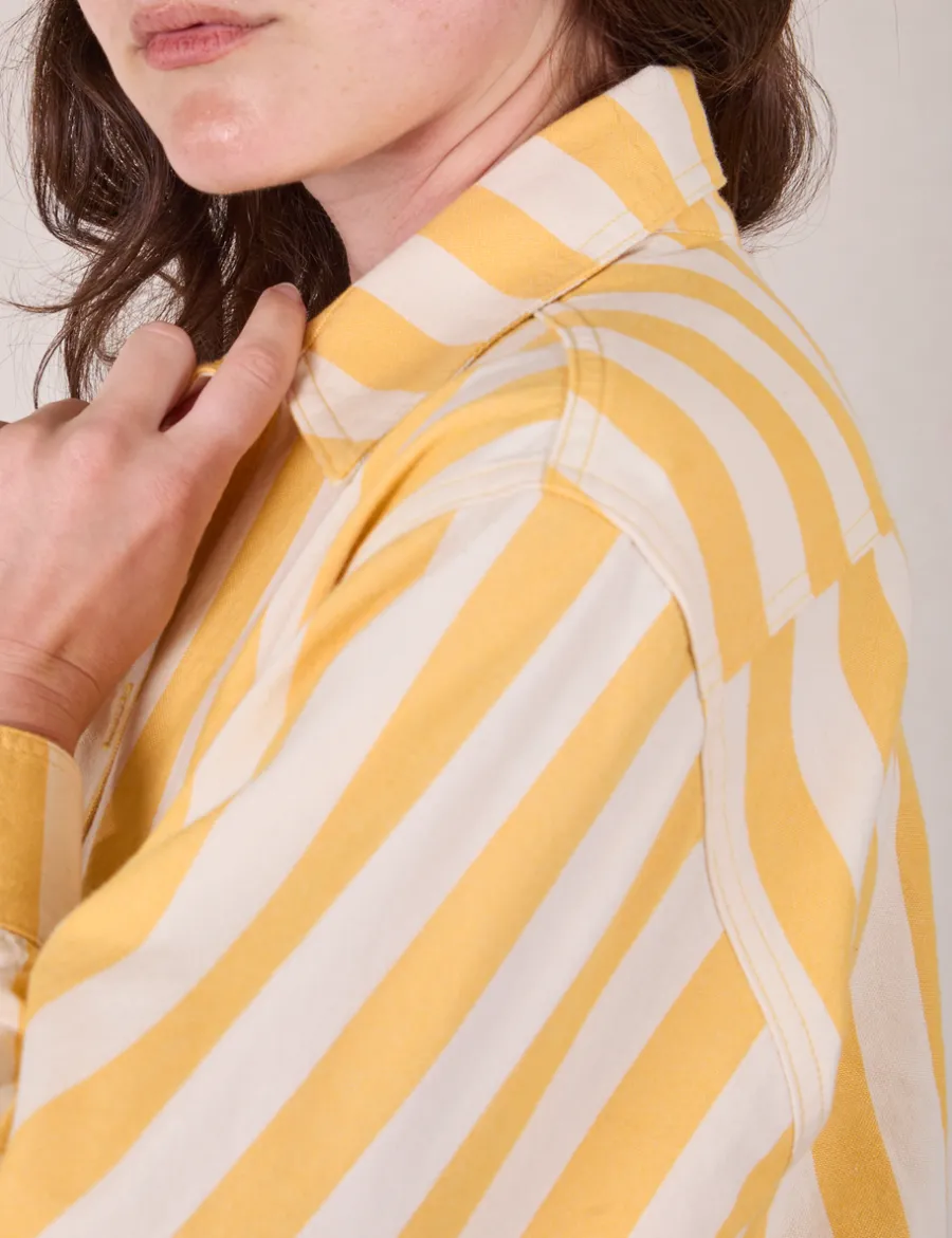 Hot Cropped Overshirt - Summer Stripe - Cropped Overshirts