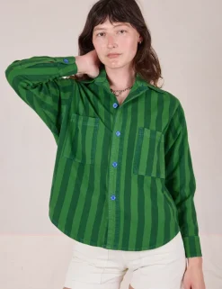 Online Cropped Overshirt - Summer Stripe - Cropped Overshirts