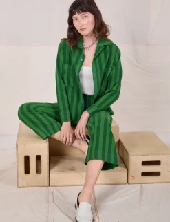 Online Cropped Overshirt - Summer Stripe - Cropped Overshirts