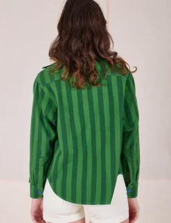 Online Cropped Overshirt - Summer Stripe - Cropped Overshirts