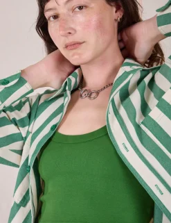 Clearance Cropped Overshirt - Summer Stripe - Cropped Overshirts