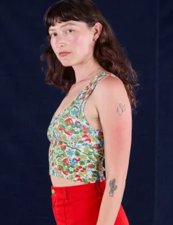 Clearance Cropped Tank Top - Strawberry Blossom Cropped Tanks|The Tank Top
