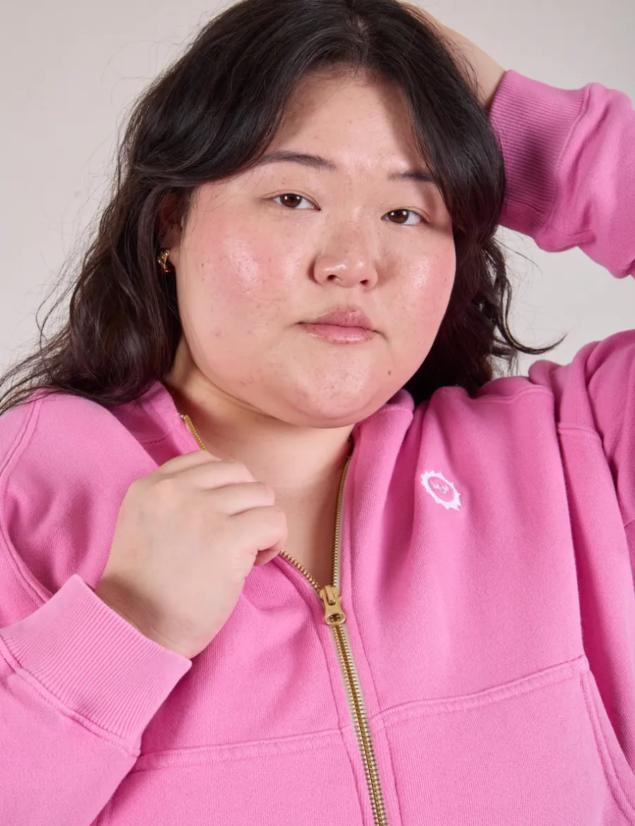 Outlet Cropped Zip Hoodie - Hoodies