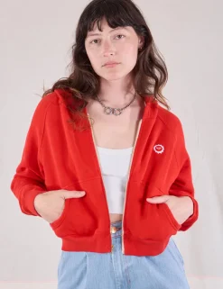Outlet Cropped Zip Hoodie - Hoodies