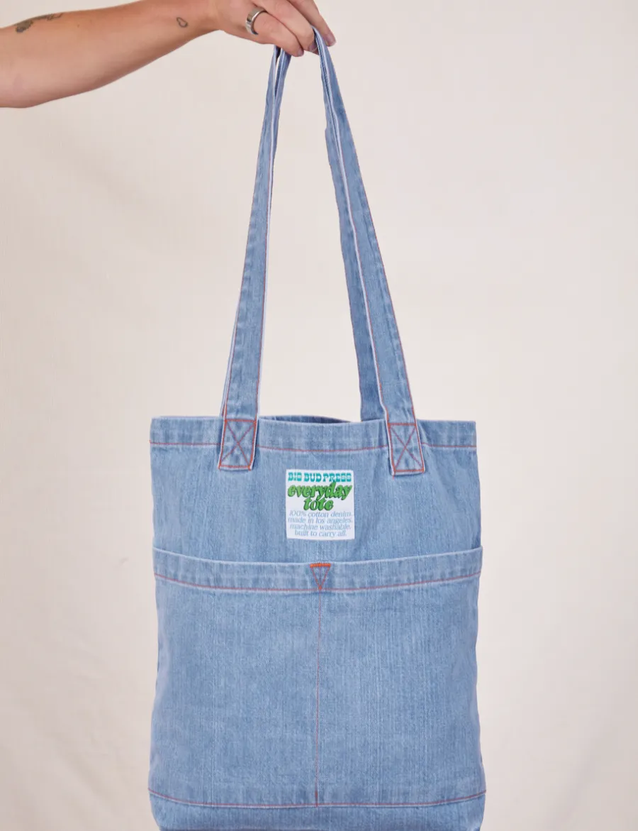 Clearance Denim Everyday Tote Bag Big Totes|Denim