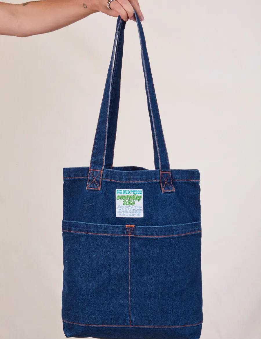Clearance Denim Everyday Tote Bag Big Totes|Denim