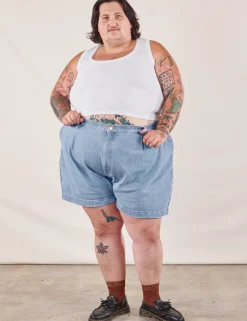 Outlet Denim Trouser Shorts - Shorts|Trousers