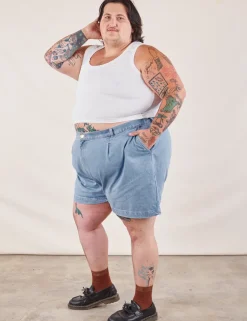 Outlet Denim Trouser Shorts - Shorts|Trousers