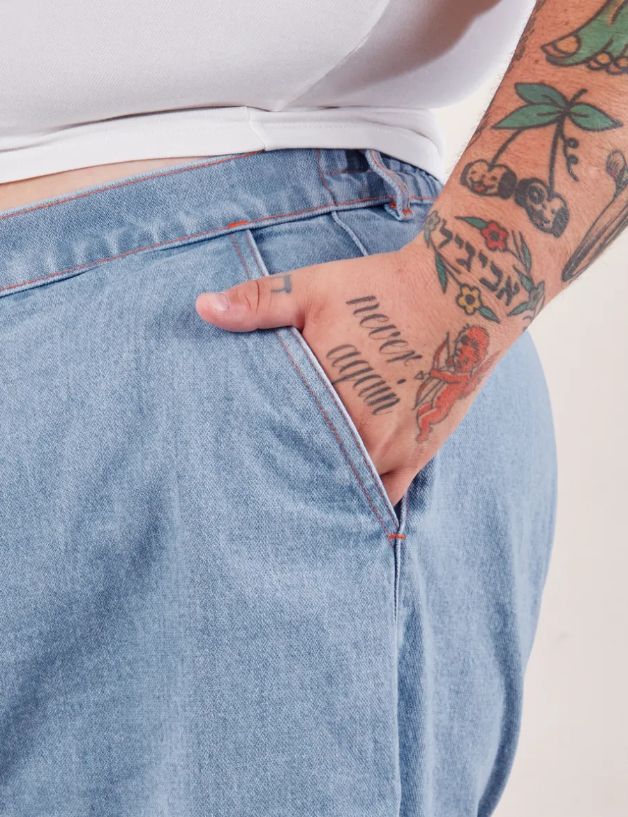 Outlet Denim Trouser Shorts - Shorts|Trousers