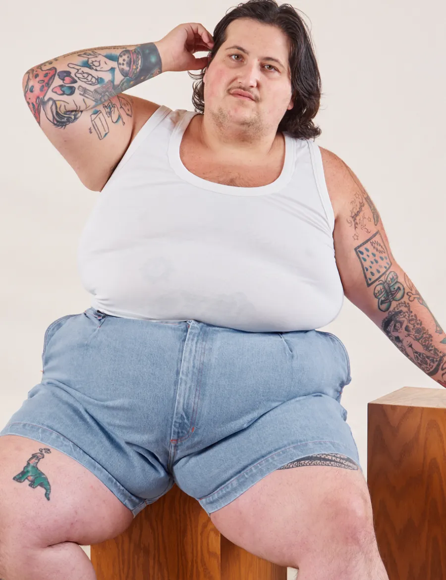 Outlet Denim Trouser Shorts - Shorts|Trousers