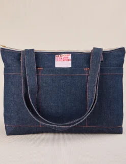 Hot Denim XL Zip Tote Big Totes|Denim