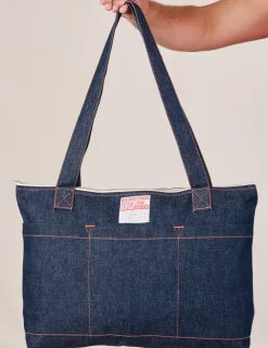 Hot Denim XL Zip Tote Big Totes|Denim