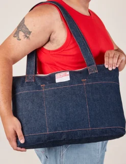 Hot Denim XL Zip Tote Big Totes|Denim