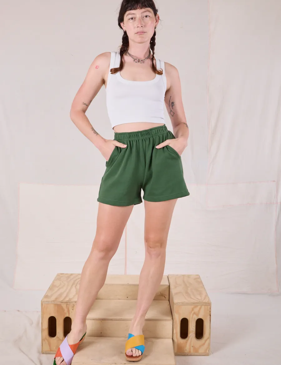 Sale Easy Shorts - Dark Emerald Green Sweat Shorts|Shorts