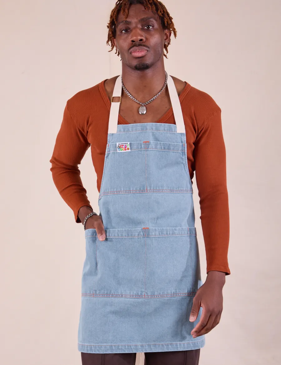 Sale Full Indigo Denim Apron Denim