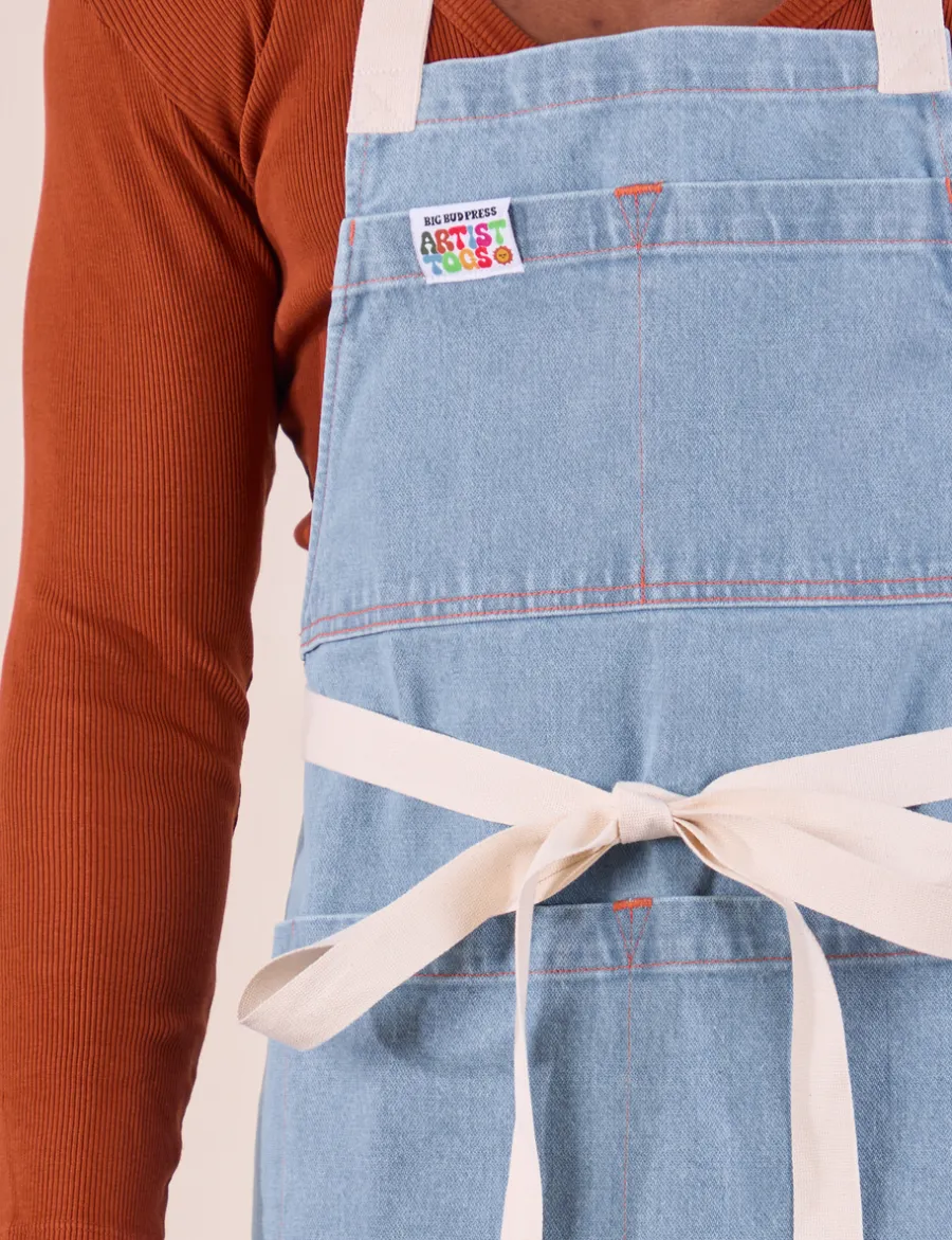 Sale Full Indigo Denim Apron Denim