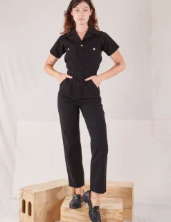 Hot Heritage Short Sleeve Jumpsuit - Short Sleeve Jumpsuits