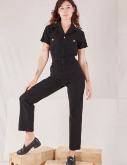 Hot Heritage Short Sleeve Jumpsuit - Short Sleeve Jumpsuits