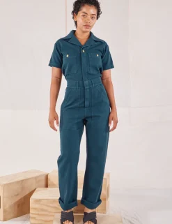 New Heritage Short Sleeve Jumpsuit - Short Sleeve Jumpsuits