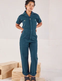 New Heritage Short Sleeve Jumpsuit - Short Sleeve Jumpsuits