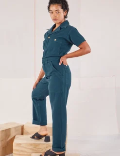 New Heritage Short Sleeve Jumpsuit - Short Sleeve Jumpsuits