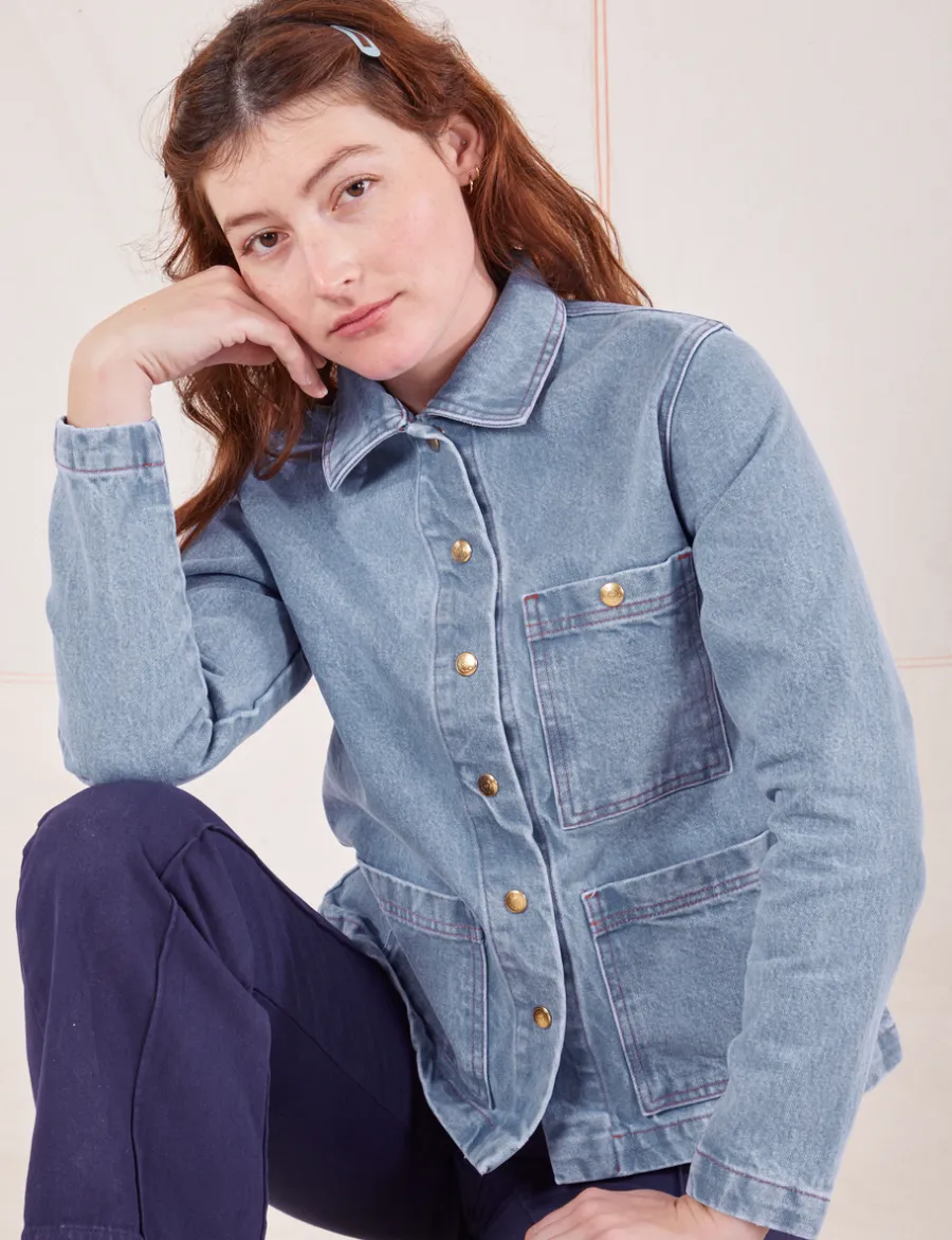 Hot Indigo Denim Work Jacket - Denim|Work Jacket