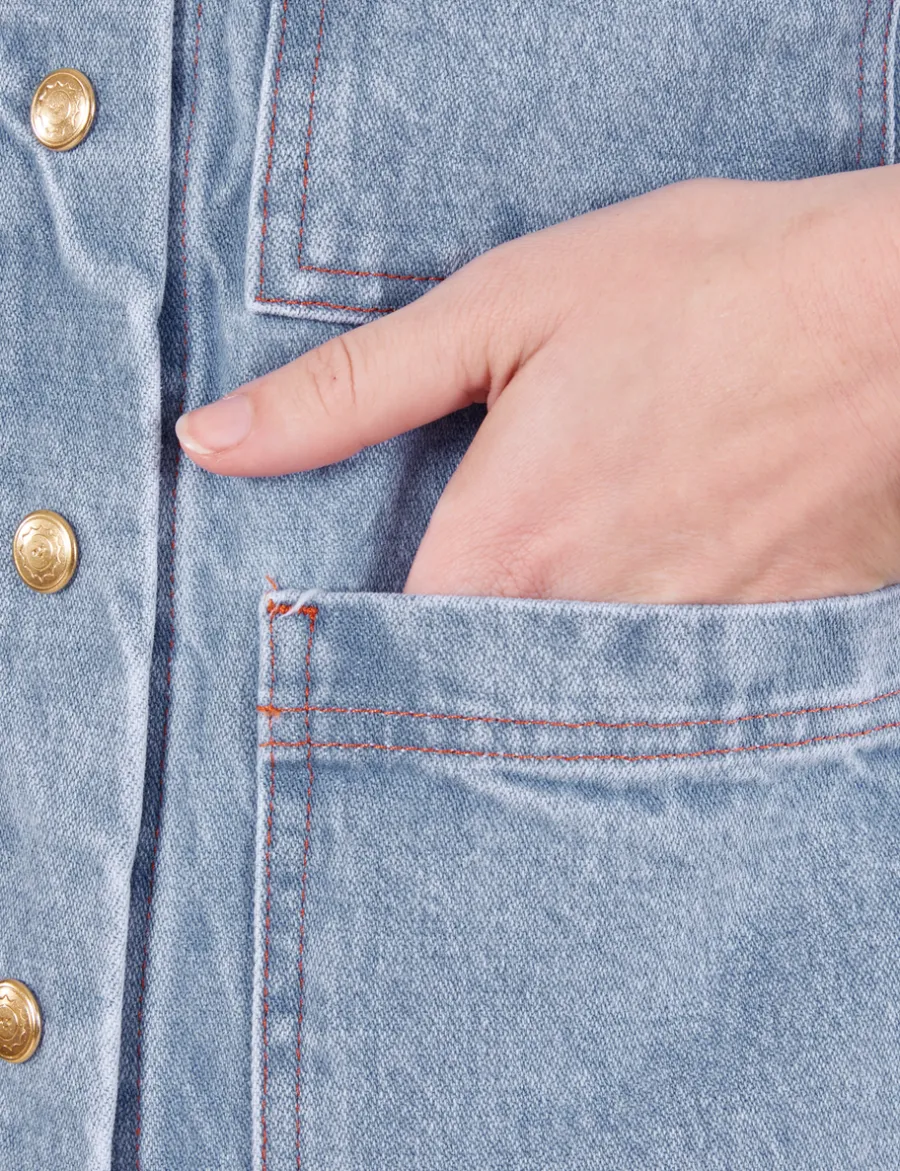 Hot Indigo Denim Work Jacket - Denim|Work Jacket