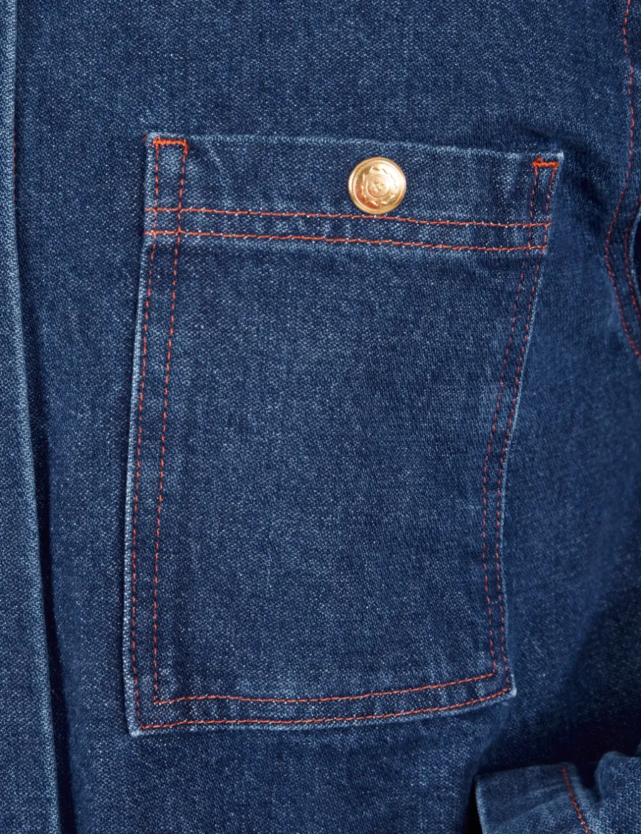 Clearance Indigo Denim Work Jacket - Work Jacket|Denim