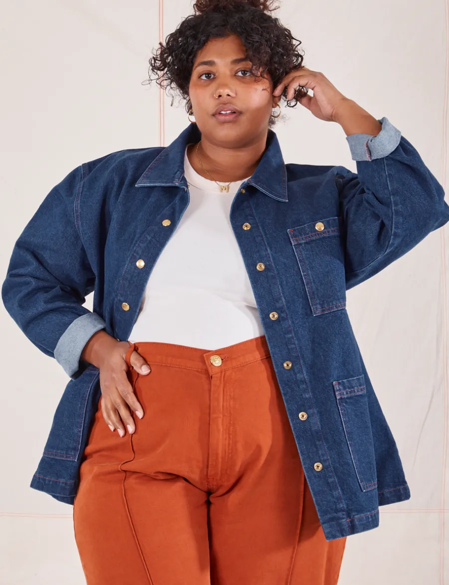 Clearance Indigo Denim Work Jacket - Work Jacket|Denim