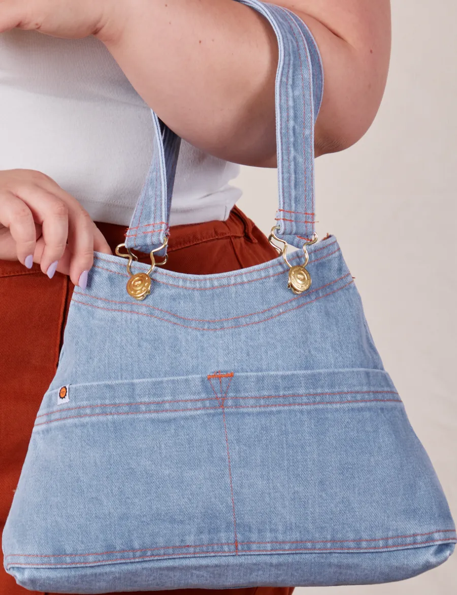 Discount Indigo Overall Handbags Mini Totes|Denim