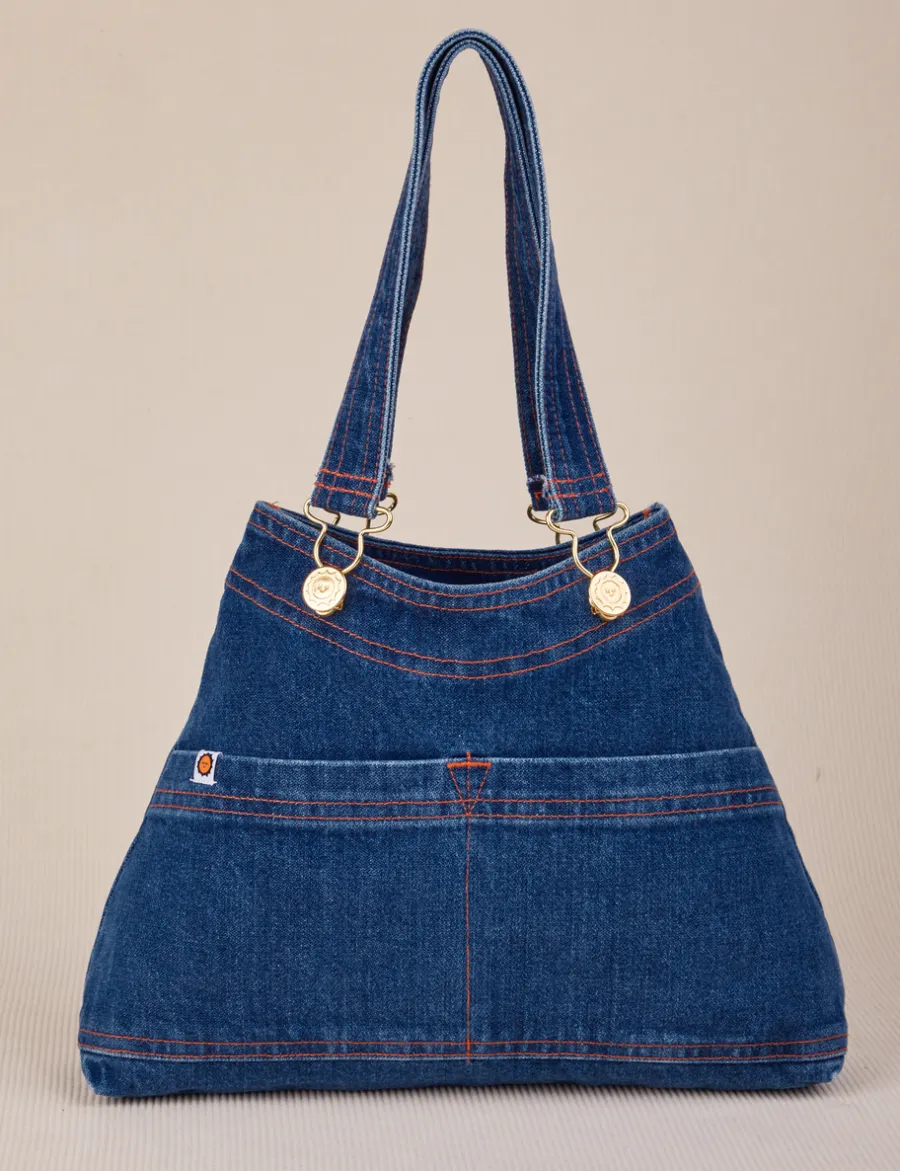 Discount Indigo Overall Handbags Mini Totes|Denim