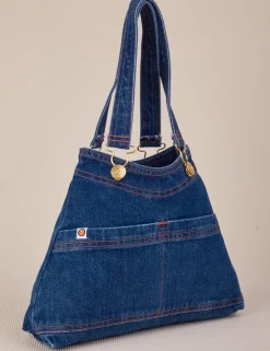 Discount Indigo Overall Handbags Mini Totes|Denim