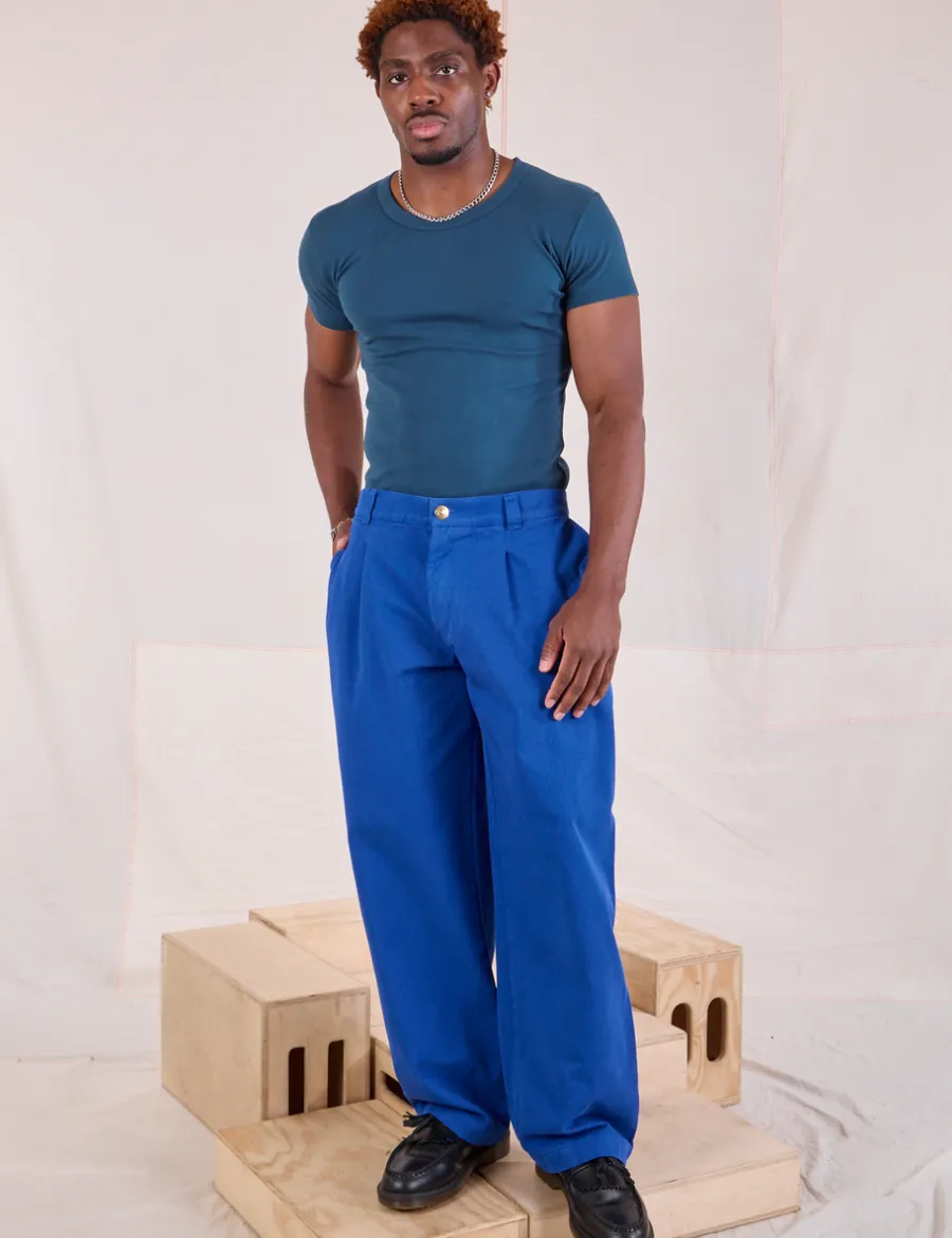 Discount Mid-Rise Pleated Trousers - Trousers