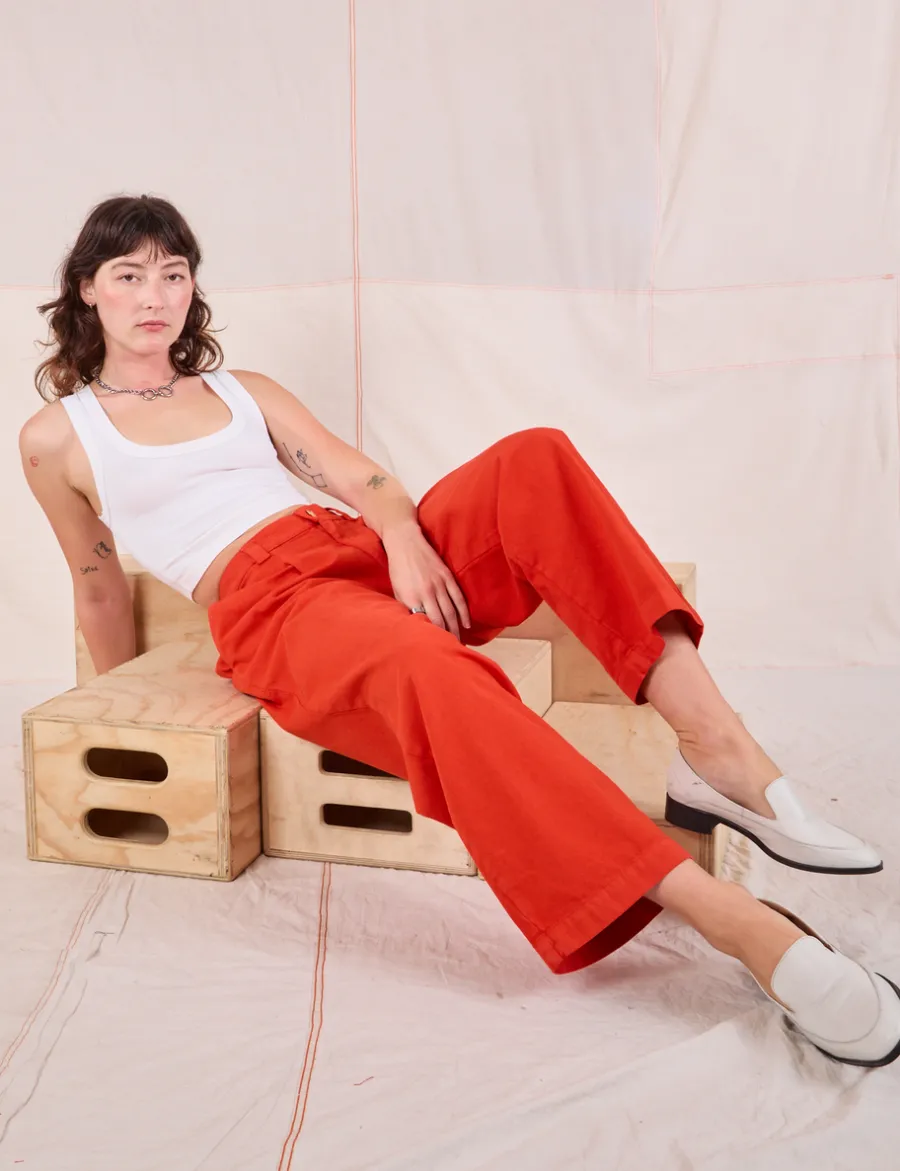 Clearance Mid-Rise Pleated Trousers - Trousers