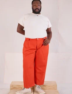 Clearance Mid-Rise Pleated Trousers - Trousers